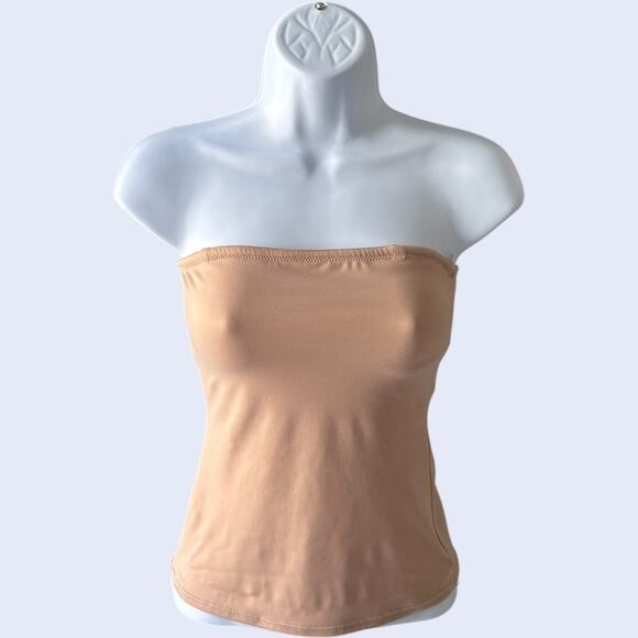 Vassarette Y2K Strapless Tube Top - Beige Minimalist Streetwear - Picture 1 of 5